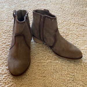 Brown Suede Booties 9.5